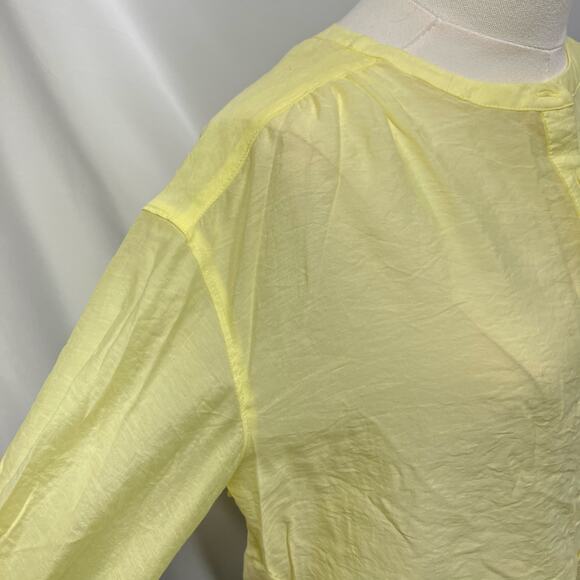 Express Button Front Lightweight Sheer Yellow Blouse Womens small Beach‎ summer - Picture 11 of 14